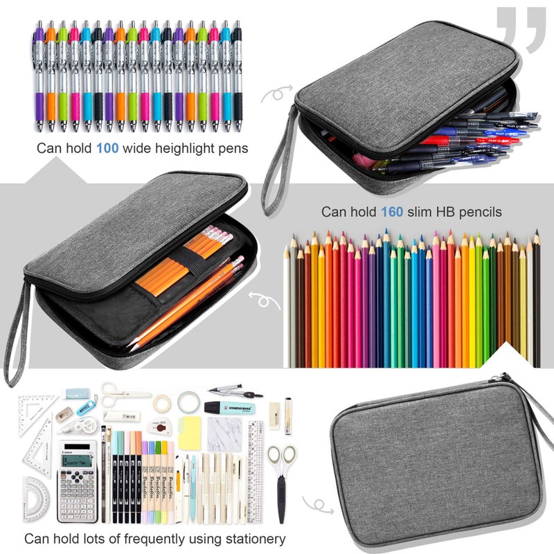 Zannaki Big Capacity Storage Pouch Marker Pen Pencil Case Simple Stationery Bag Box Art Tool & Sketch Storage Boxes for Bullet Journal Middle High School Office College Student Girl Women Adult Teen - Image 2